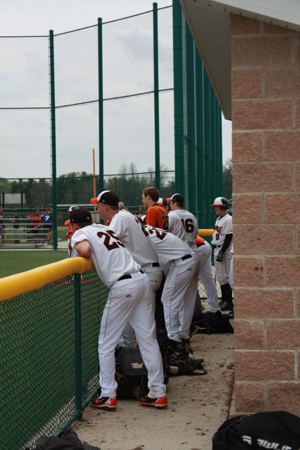 The Home teams dugout during the Meet the Tigers scrimmage.