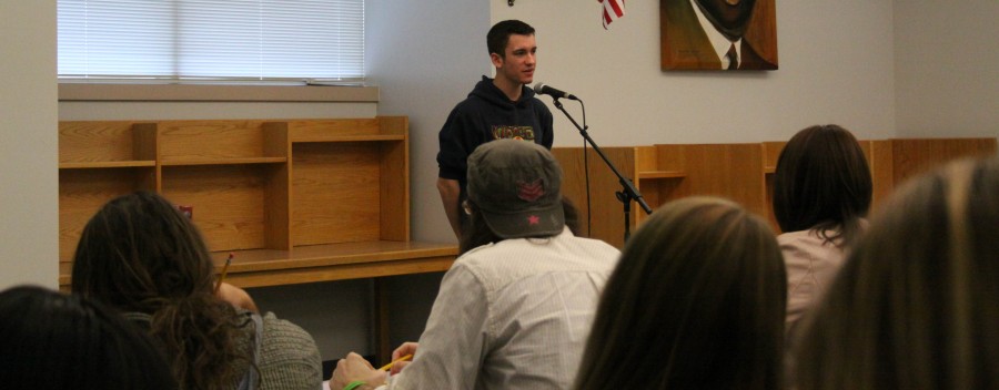 Sophomore Luke Griffin performs "The Gift" by Li-Young Lee