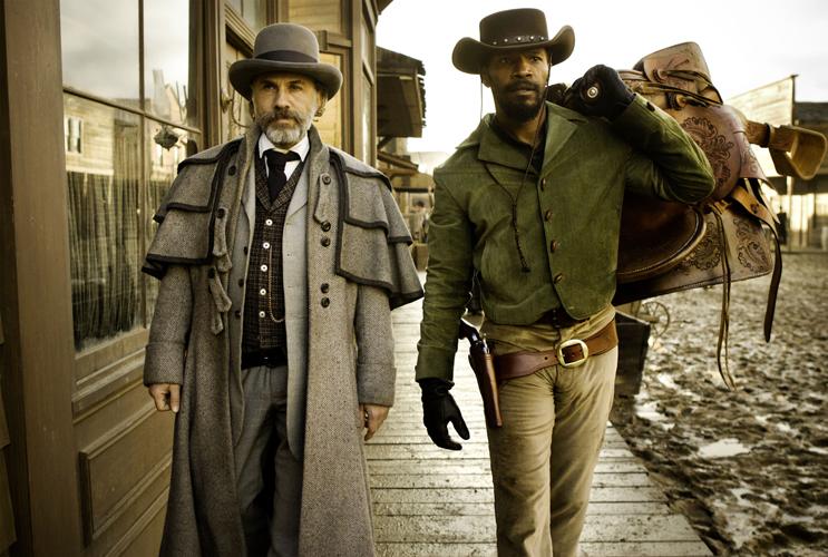 Christoph Waltz and Jamie Foxx in Django Unchained