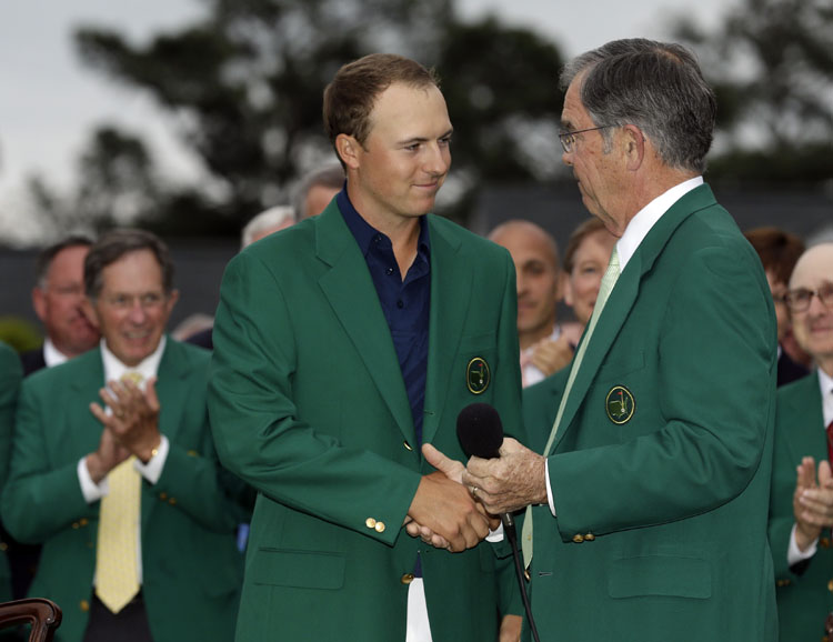 Spieth Shines To Earn First Green Jacket