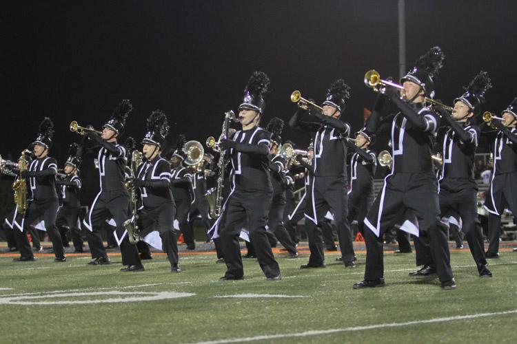 The Marching Tigers perform this years halftime show Our Sanctuary: Banded Together.