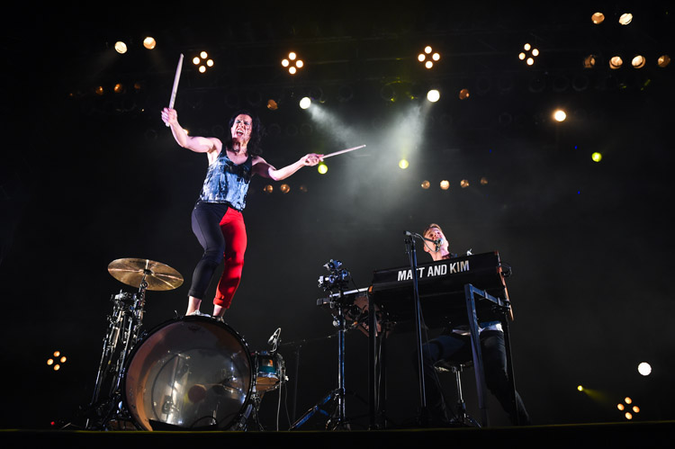 Music group Matt and Kim perform at Terminal 5 on Friday, May 15, 2015, in New York. (Photo by Scott Roth/Invision/AP)