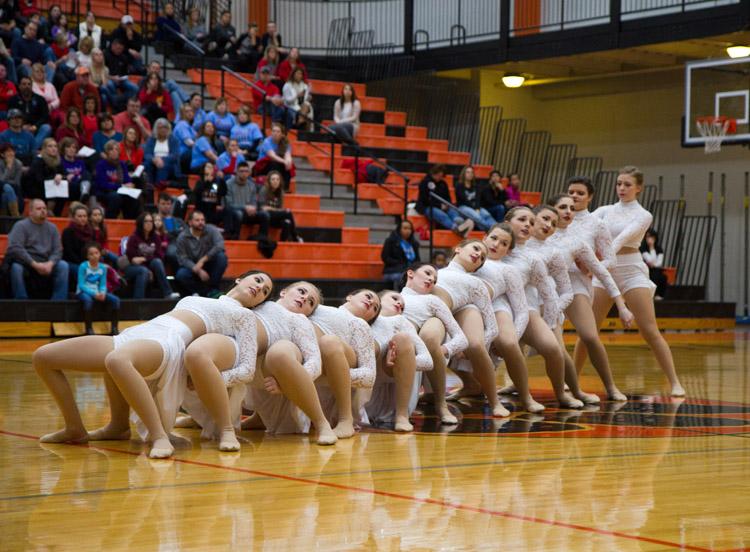 Tiger+Dance+Team+competes+their+lyrical+IHSA+dance.+