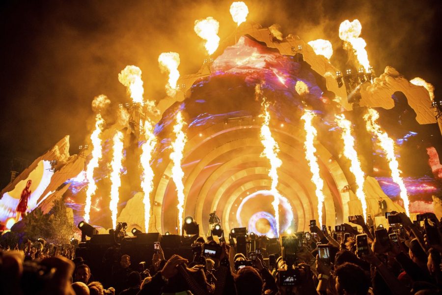 Travis Scott performs at Day 1 of the Astroworld Music Festival at NRG Park on Friday, Nov. 5, 2021, in Houston.