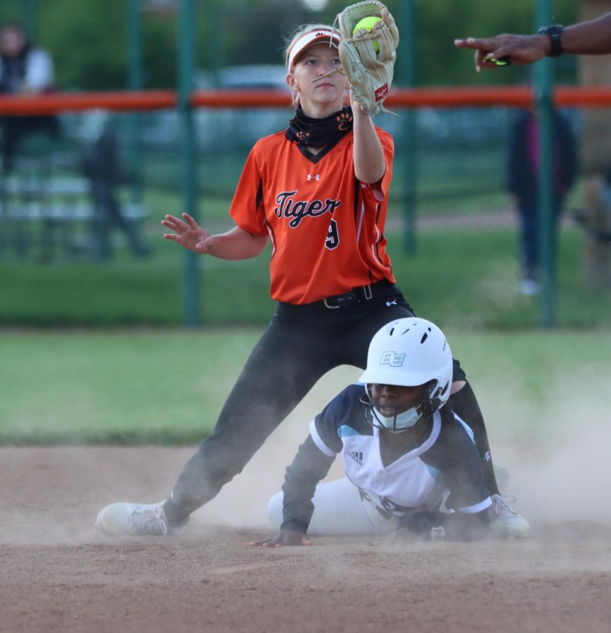 Now junior Avery Hamilton plays in a game against Belleville East in her sophomore season