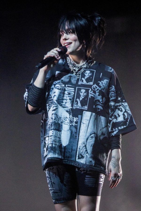 Billie Eilish performs on the Pyramid main stage at Glastonbury Festival, in Worthy Farm, Somerset, England, Friday, June 24, 2022. Courtesy of AP Images. 