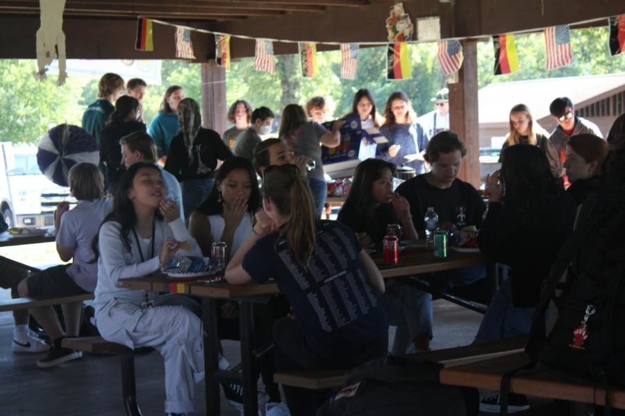 Students gather at the EHS Oktober Fest on Sept. 27. The Event is based on the largest beer celebration in the world in Germany.