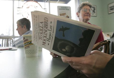 To Kill a Mockingbird book is displayed at a lunch counter on March 6, 2006, in Fresno, Calif. On Friday, Aug. 25, 2022 The Associated Press reported on stories circulating online incorrectly claiming Florida banned ‘To Kill a Mockingbird,’ as fake list suggests.