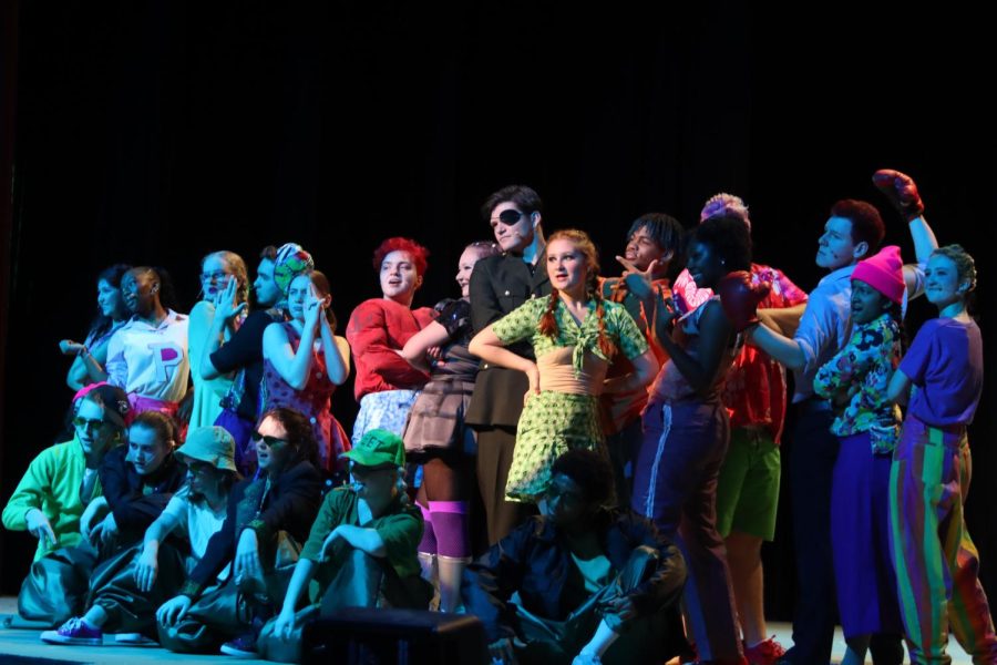 The SpongeBob cast after performing When the Going Gets Tough, choreographed by me and Sophia Holobaugh.