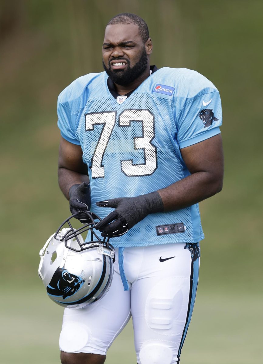 Michael Oher on the field.