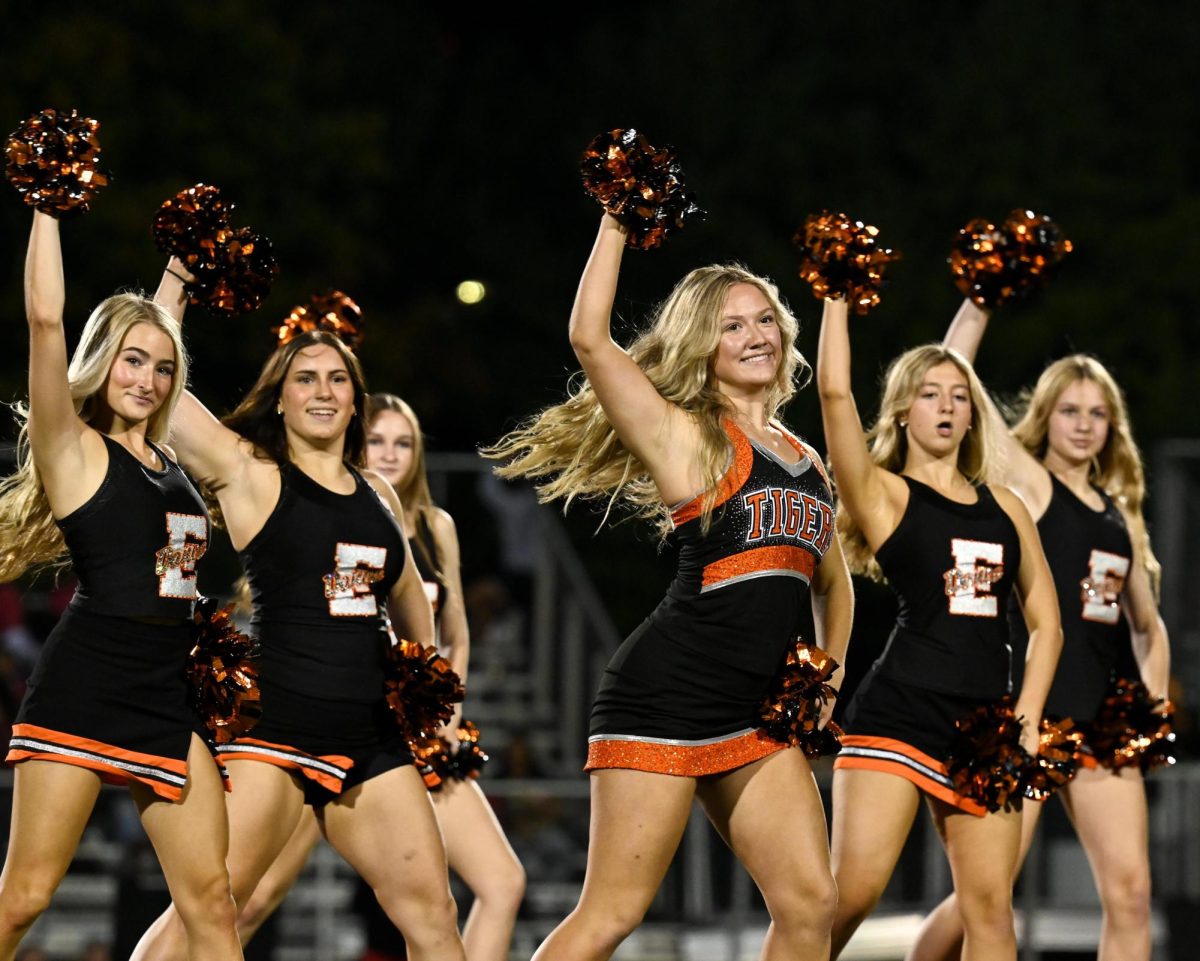 EHS Dance team performs at the Homecoming Game.