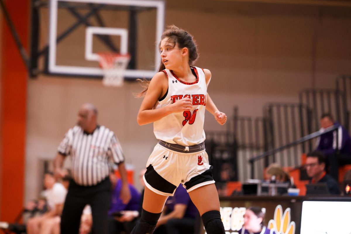 Senior Molly Peel plays during the home game against Collinsville on Jan. 4. The team won 58-36.