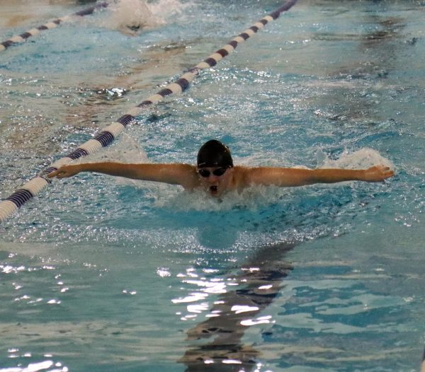 Swimmer competing in the meet on Dec. 28.