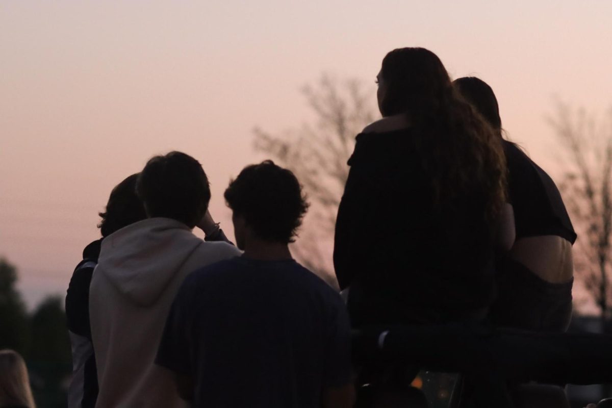 The class of 2023 at the senior sunrise event held by the school on Aug. 26, 2022.