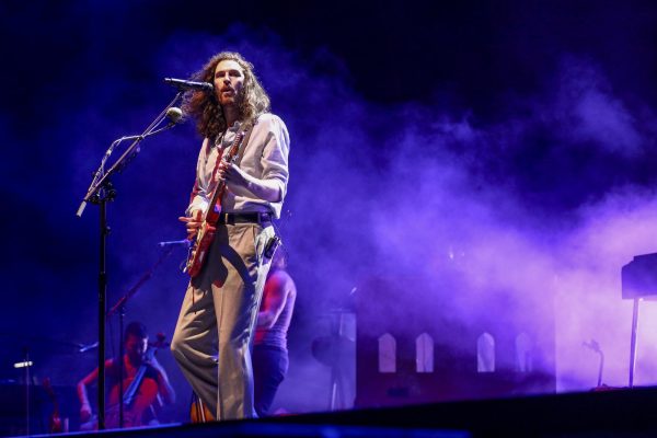 Hozier performs on day two of Sound on Sound Music Festival on Sunday, Oct. 1, 2023, at Seaside Park in Bridgeport, Conn.
