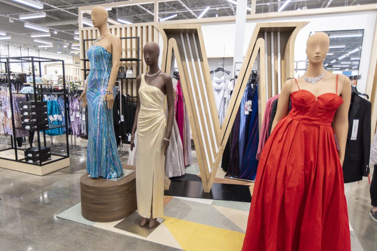The Macy's prom section at the peak of prom season 2024.