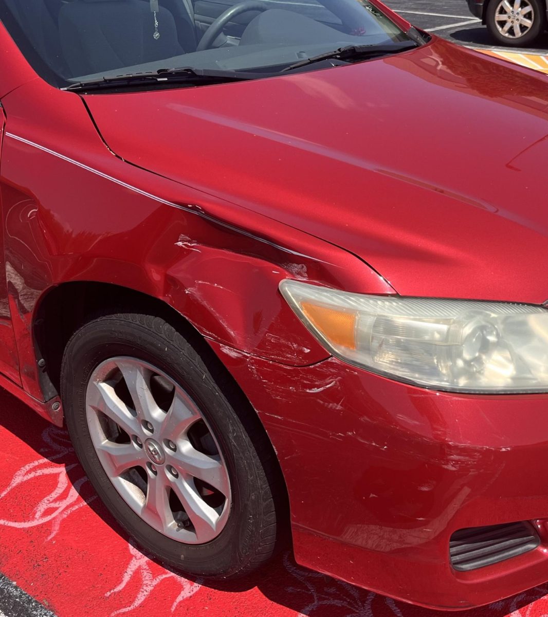 Photo of the damage on my car 